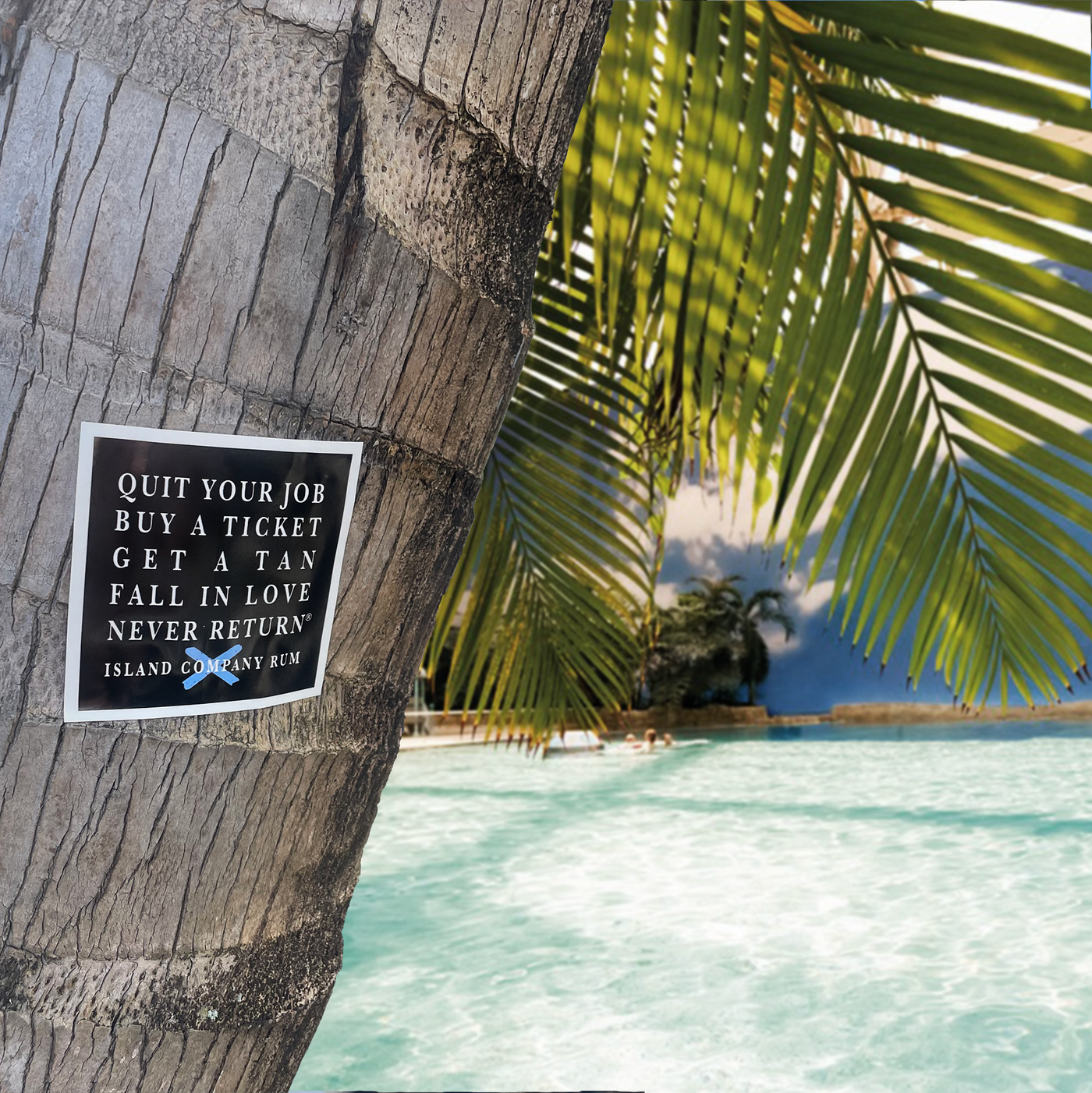Quit Your Job Sticker - Island Company Rum - Black | Best tasting rum | Buy rum online | islandcompanyrum.com