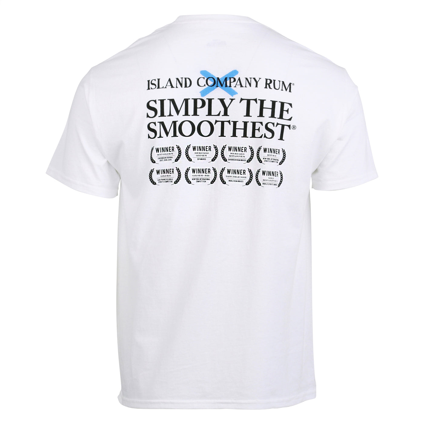 Simply The Smoothest® - Island Company Rum - Unisex Tee Shirt - White | Best tasting rum | Buy rum online | islandcompanyrum.com