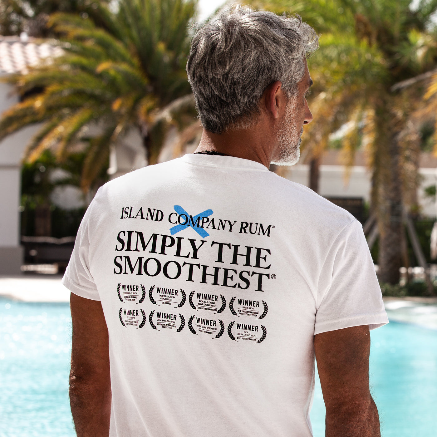 Simply The Smoothest® - Island Company Rum - Unisex Tee Shirt - White | Best tasting rum | Buy rum online | islandcompanyrum.com