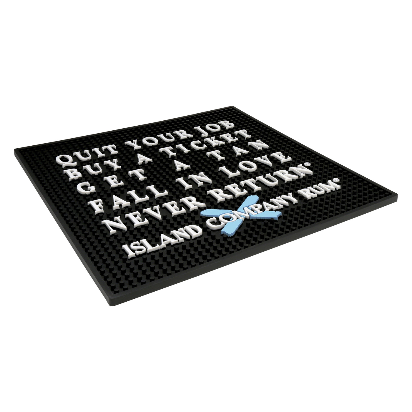 Island Company Rum Square Quit Your Job Bar Mat | Best tasting rum | Buy rum online | islandcompanyrum.com