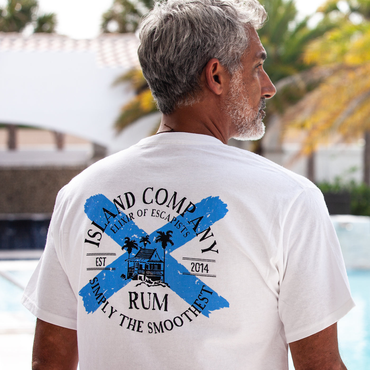 Island Company Rum "Elixir" Tee Shirt - White | Best tasting rum | Buy rum online | islandcompanyrum.com