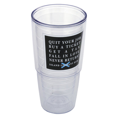 Island Company Rum - 24oz Quit Your Job Tervis Tumbler | Best tasting rum | Buy rum online | islandcompanyrum.com